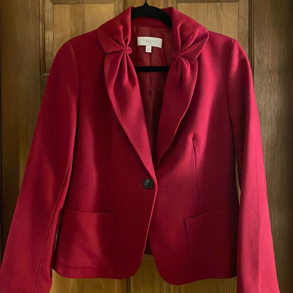 Talbots Red Wool Blazer, 6P